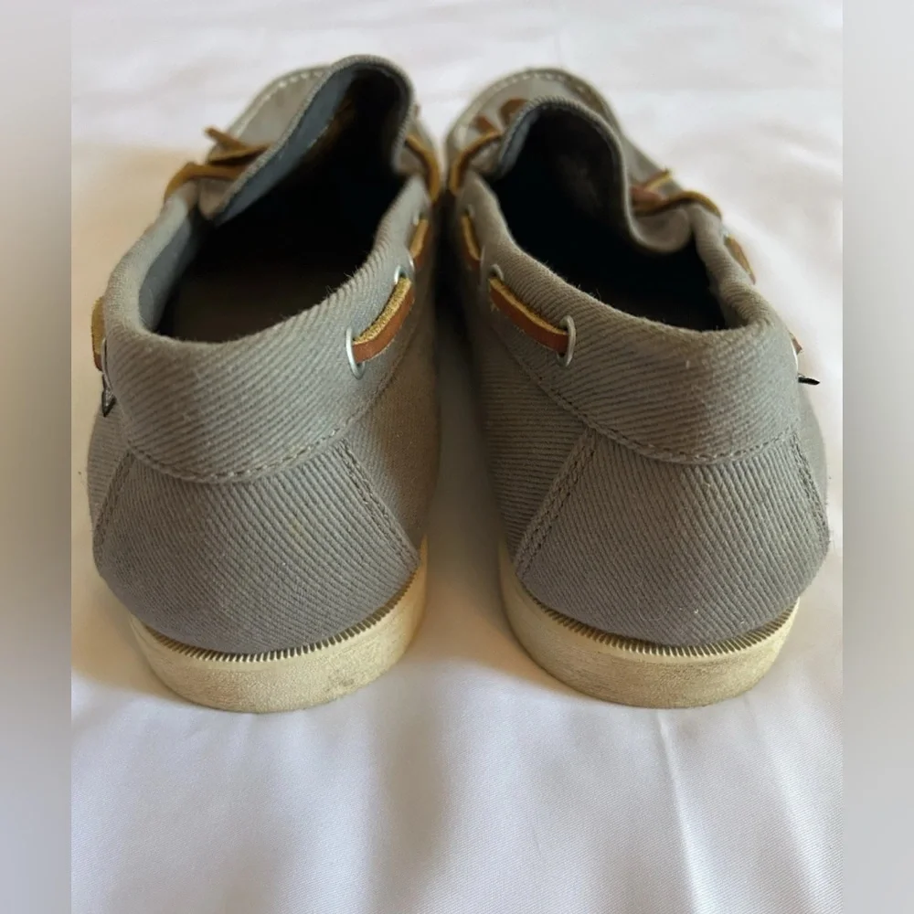 Men's Eastland Gray Canvas Boat Shoes Size 11D